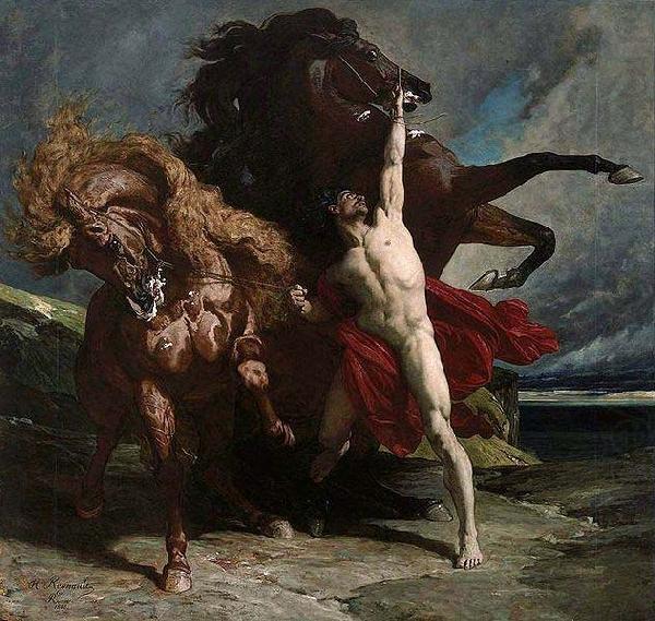 Henri Regnault Automedon with the Horses of Achilles china oil painting image